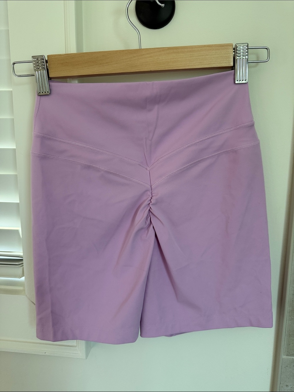 Gym Shark x Whitney Simmons Lilac High-Waist Active Shorts - Picture 3 of 4